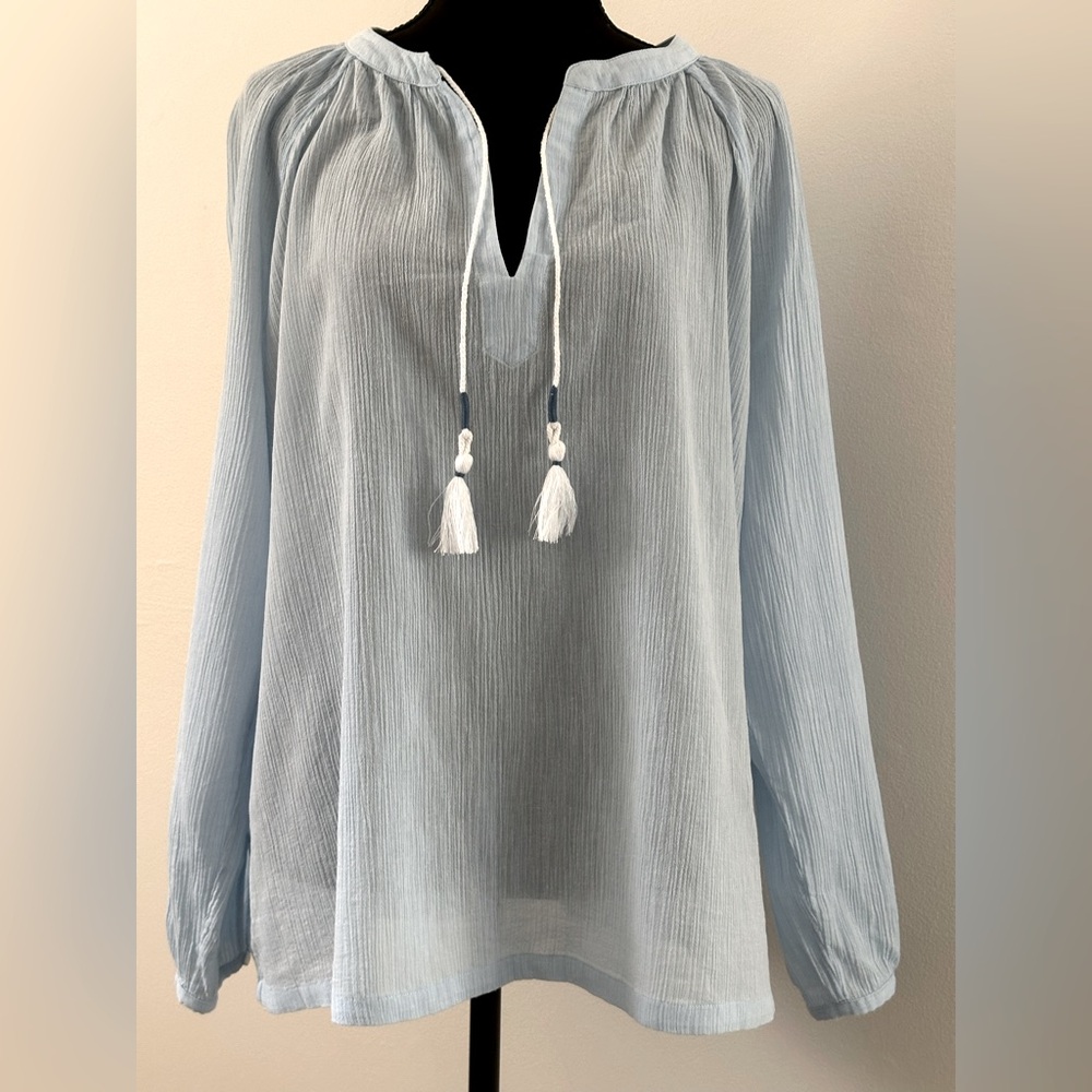 BODEN | Boho 100% Cotton Blue Women's Top Sz. 16